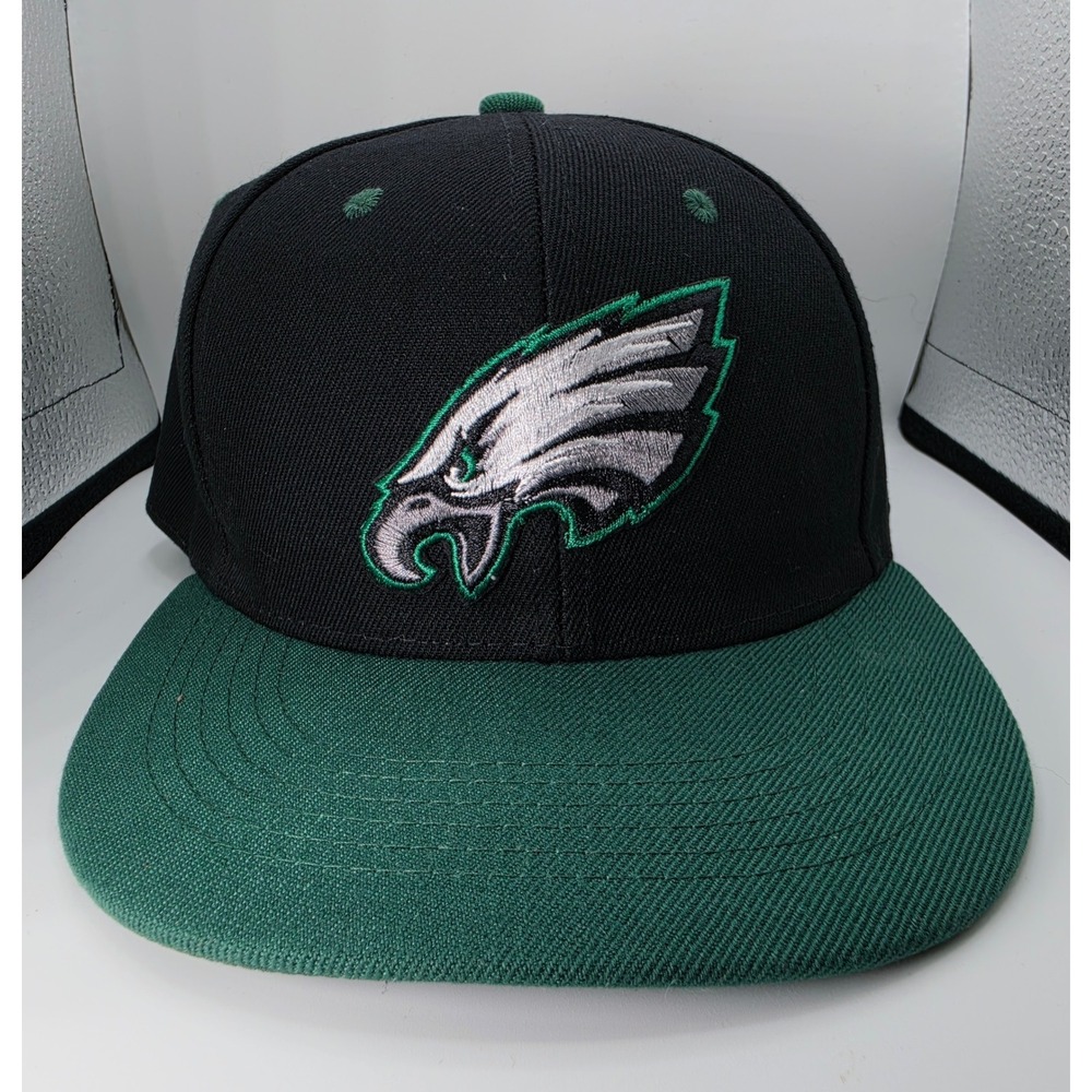 Philadelphia Eagles Snapback Hat Black Green Embroidered Logo OSFA Cap